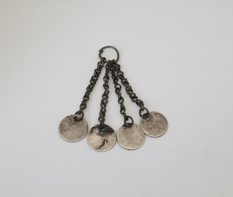 OSMANLI DÖNEMİ GÜMÜŞ PARALI FES SÜSÜ