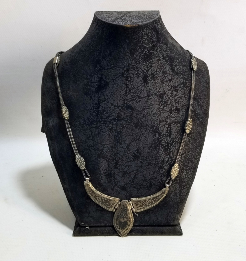 SAVAT İŞÇİLİKLİ ANTİKA GÜMÜŞ GERDANLIK