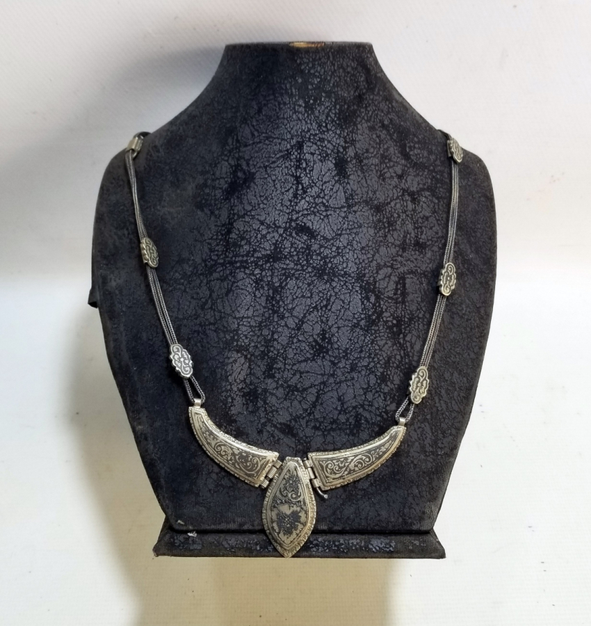 SAVAT İŞÇİLİKLİ ANTİKA GÜMÜŞ GERDANLIK