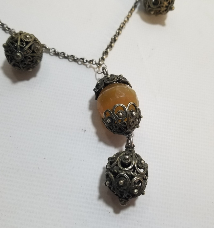 OSMANLI DÖNEMİ ÖZEL YAPIM GÜHERZE İŞÇİLİKLİ GERDANLIK