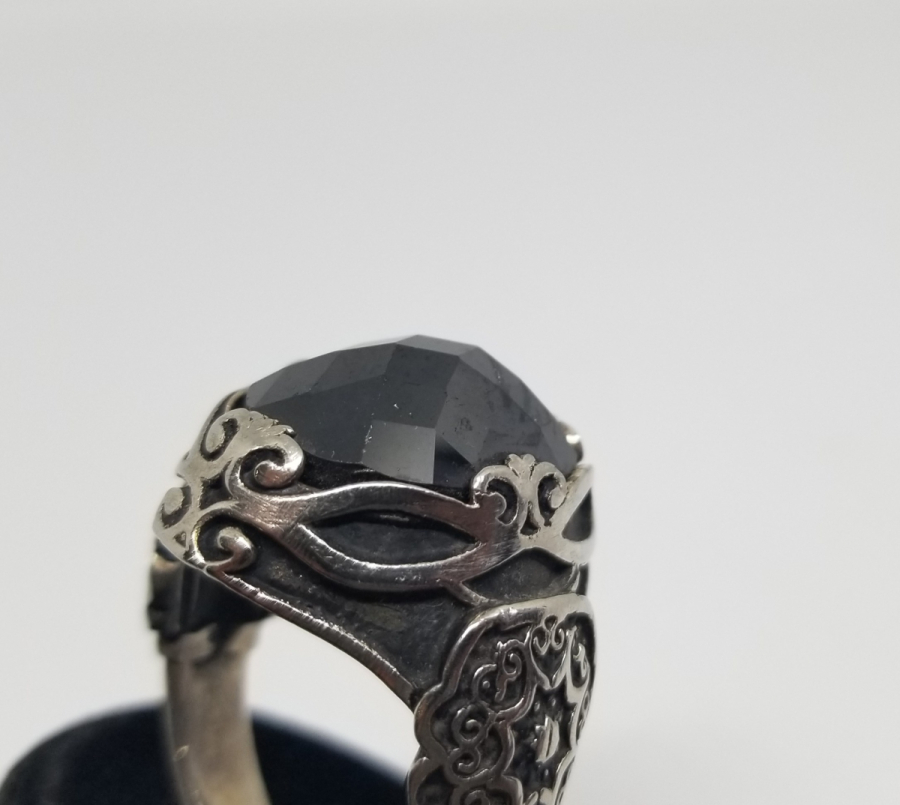 KABARTMA İŞÇİLİKLİ BÜYÜK BOY GÜMÜŞ YÜZÜK