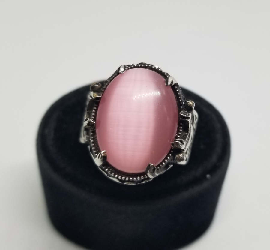 SEDEF TAŞLI KABARTMA İŞÇİLİKLİ GÜMÜŞ YÜZÜK