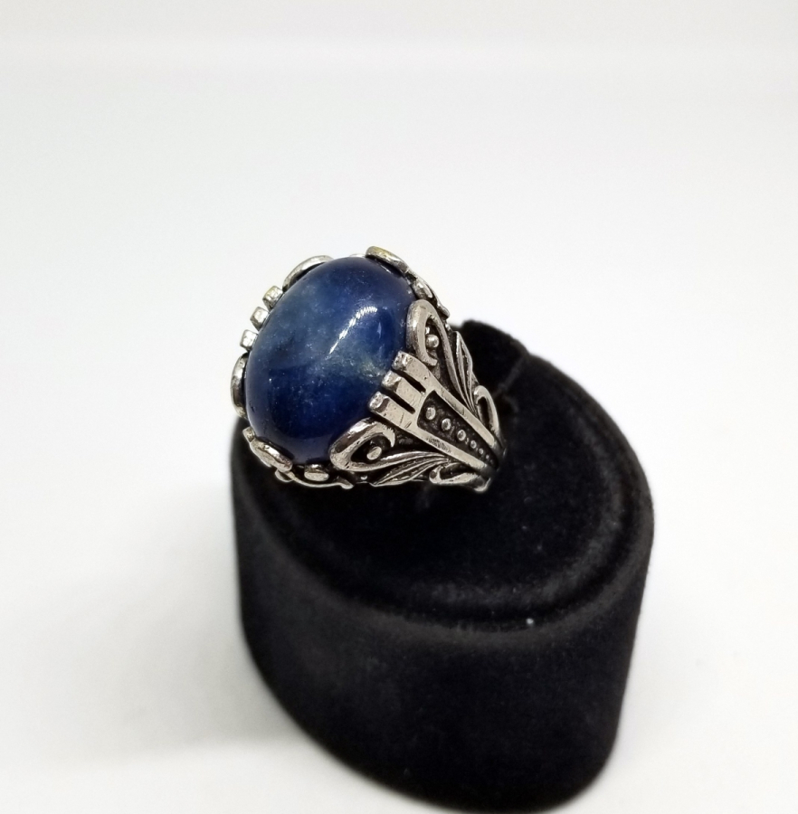 LAPİS TAŞLI ÖZEL YAPIM GÜMÜŞ YÜZÜK