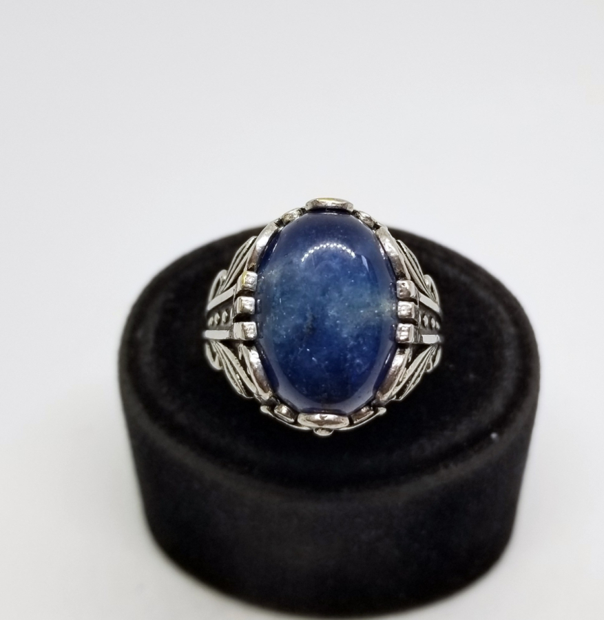 LAPİS TAŞLI ÖZEL YAPIM GÜMÜŞ YÜZÜK