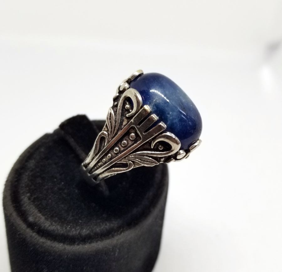 LAPİS TAŞLI ÖZEL YAPIM GÜMÜŞ YÜZÜK