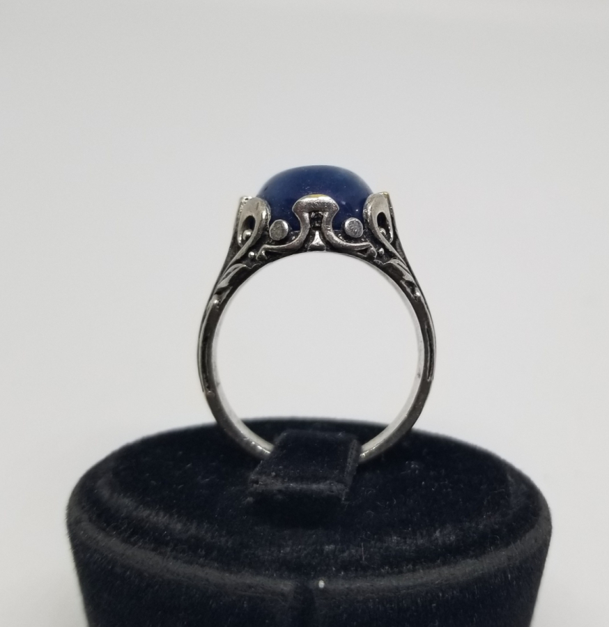 LAPİS TAŞLI ÖZEL YAPIM GÜMÜŞ YÜZÜK