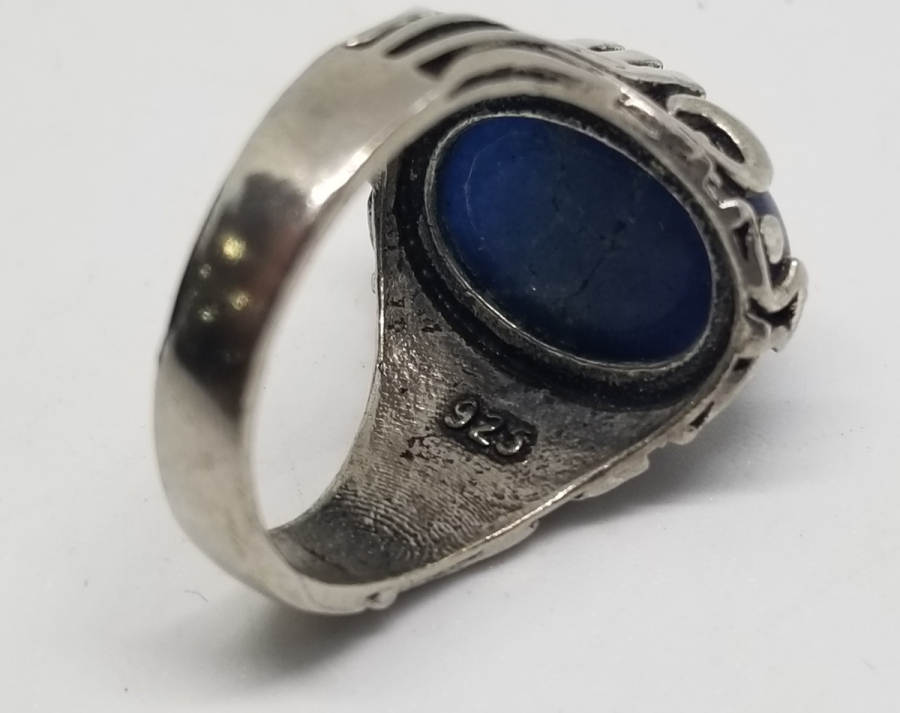 LAPİS TAŞLI ÖZEL YAPIM GÜMÜŞ YÜZÜK