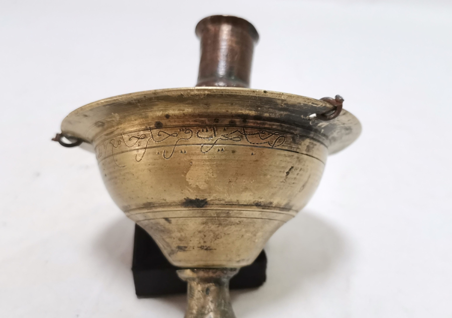 ÜZERİ OSMANLICA YAZILI OSMANLI DÖNEMİ TEKKE İŞİ KANDİL