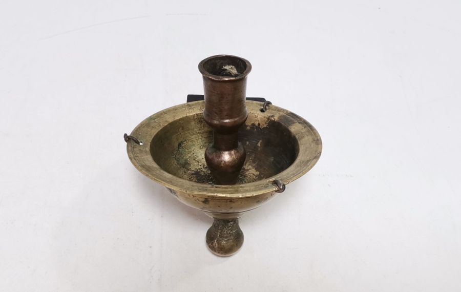 ÜZERİ OSMANLICA YAZILI OSMANLI DÖNEMİ TEKKE İŞİ KANDİL