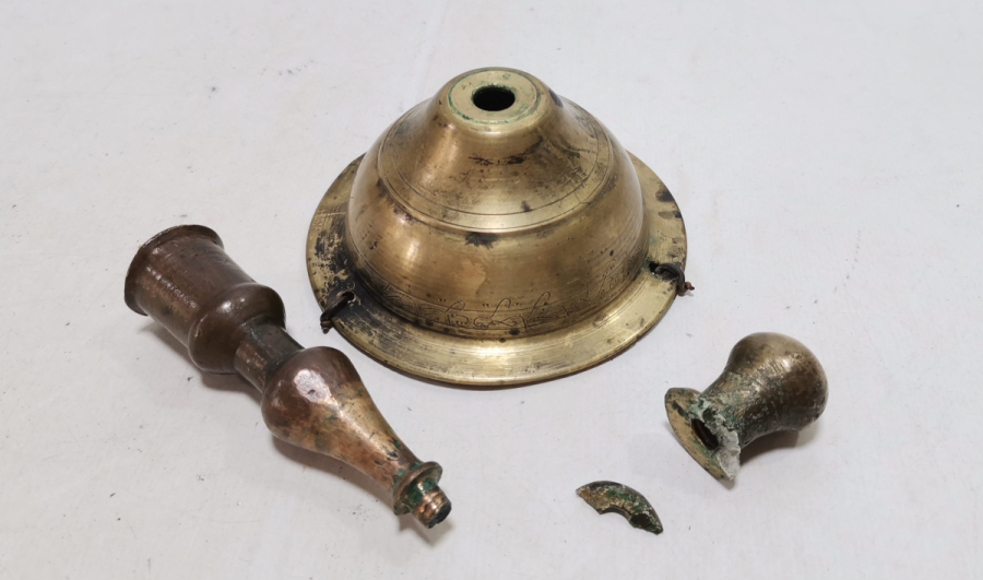 ÜZERİ OSMANLICA YAZILI OSMANLI DÖNEMİ TEKKE İŞİ KANDİL