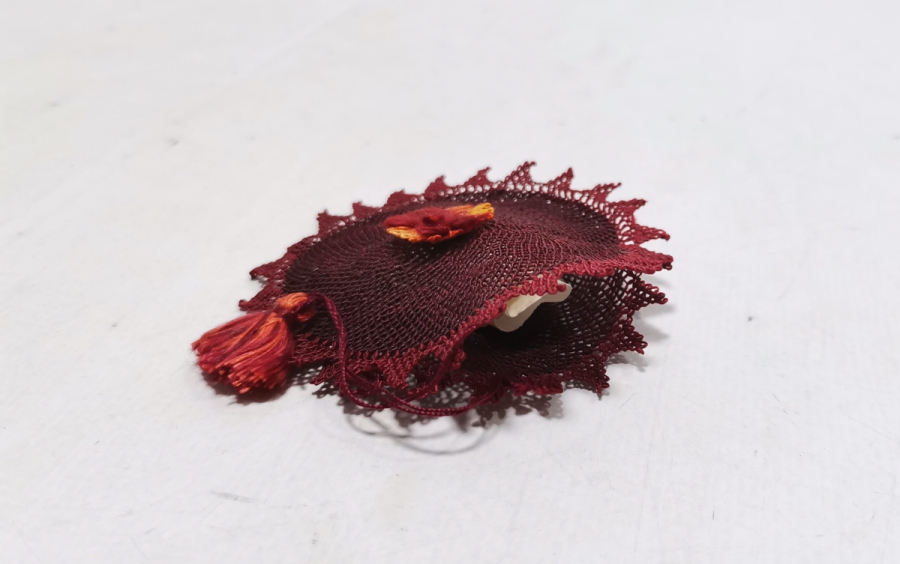 İĞNE OYA İŞÇİLİKLİ OSMANLI DÖNEMİ NADİR İPEK CEP SAATİ KESESİ