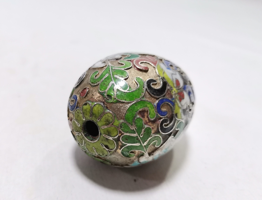 ÜZERİ MİNE İŞÇİLİKLİ ANTİKA PASKALYA YUMURTASI