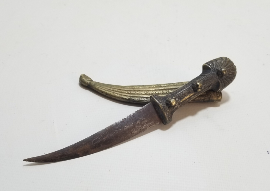 KINI KABARTMA İŞÇİLİKLİ OSMANLI DÖNEMİ NADİR RUM PAPAZ KAMASI