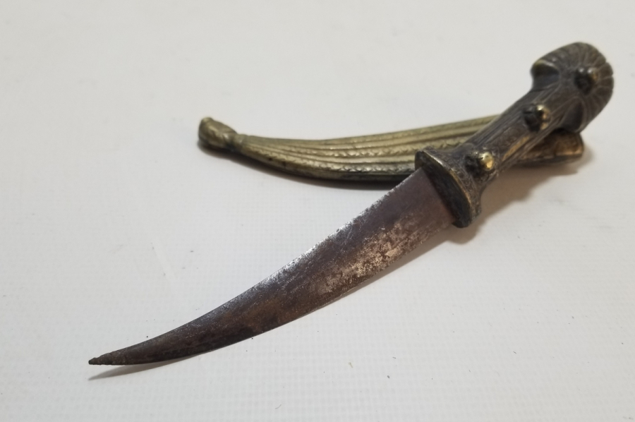 KINI KABARTMA İŞÇİLİKLİ OSMANLI DÖNEMİ NADİR RUM PAPAZ KAMASI