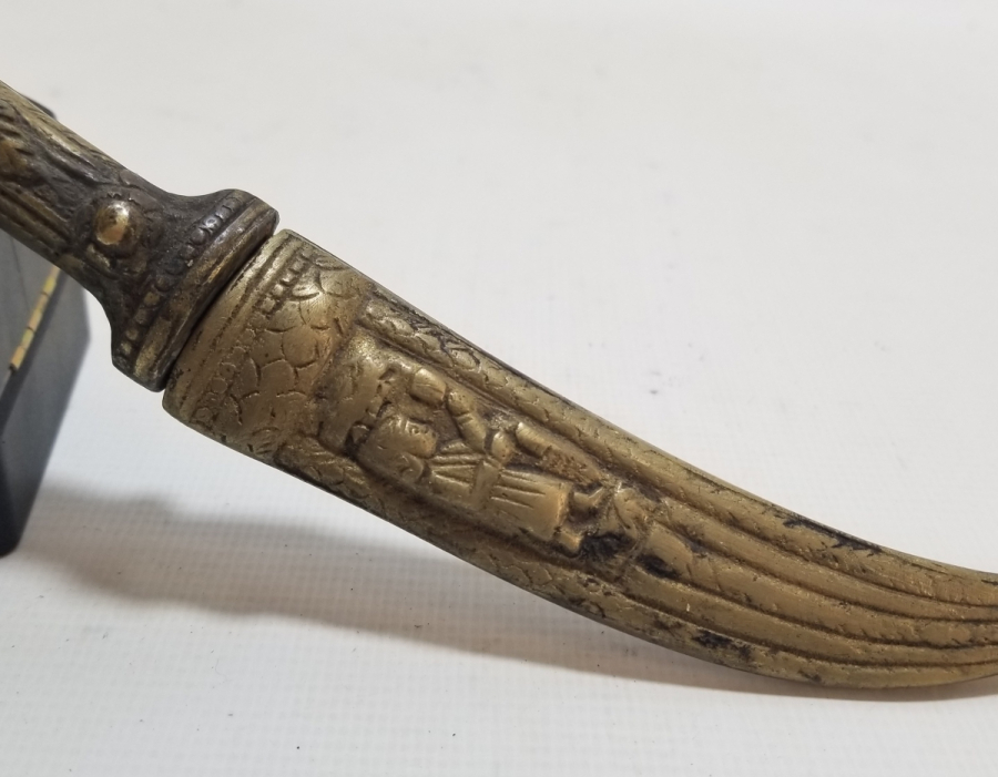 KINI KABARTMA İŞÇİLİKLİ OSMANLI DÖNEMİ NADİR RUM PAPAZ KAMASI