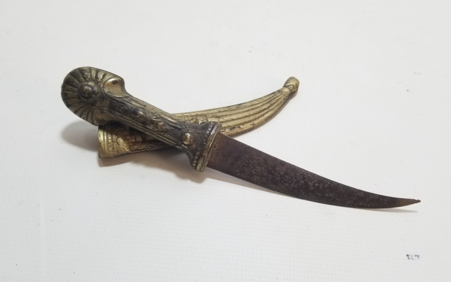 KINI KABARTMA İŞÇİLİKLİ OSMANLI DÖNEMİ NADİR RUM PAPAZ KAMASI