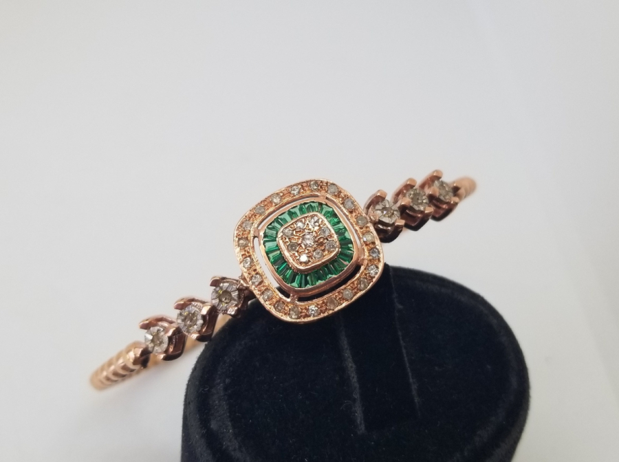 ELMAS TAŞLI ALTIN KAPLAMA BİLEKLİK