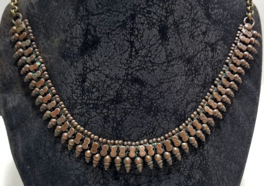 KABARTMA İŞÇİLİKLİ ANTİKA TÜRKMEN GERDANLIK