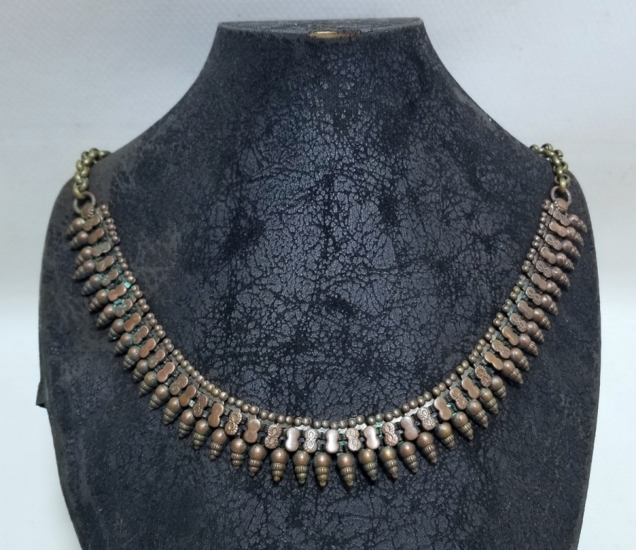 KABARTMA İŞÇİLİKLİ ANTİKA TÜRKMEN GERDANLIK