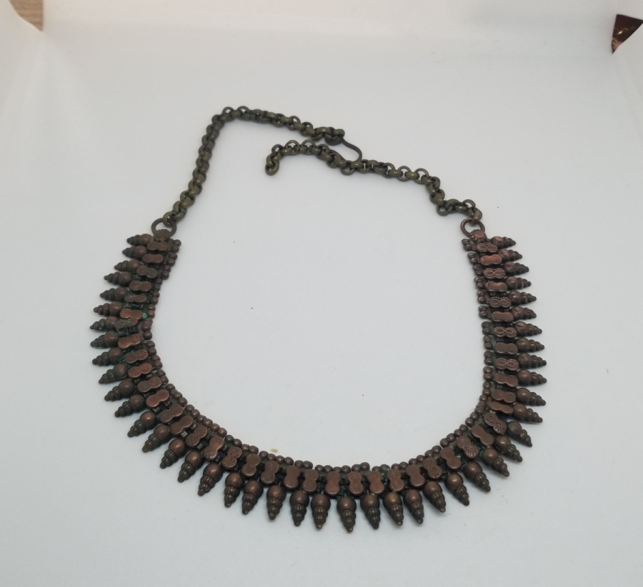 KABARTMA İŞÇİLİKLİ ANTİKA TÜRKMEN GERDANLIK