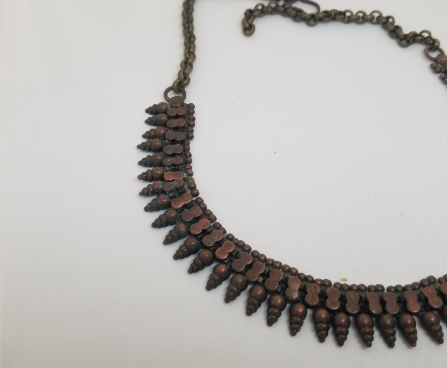 KABARTMA İŞÇİLİKLİ ANTİKA TÜRKMEN GERDANLIK