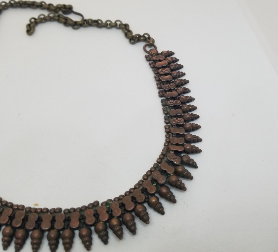 KABARTMA İŞÇİLİKLİ ANTİKA TÜRKMEN GERDANLIK