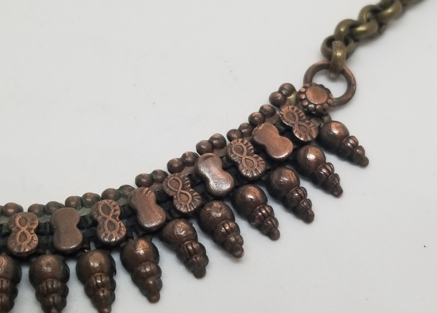 KABARTMA İŞÇİLİKLİ ANTİKA TÜRKMEN GERDANLIK