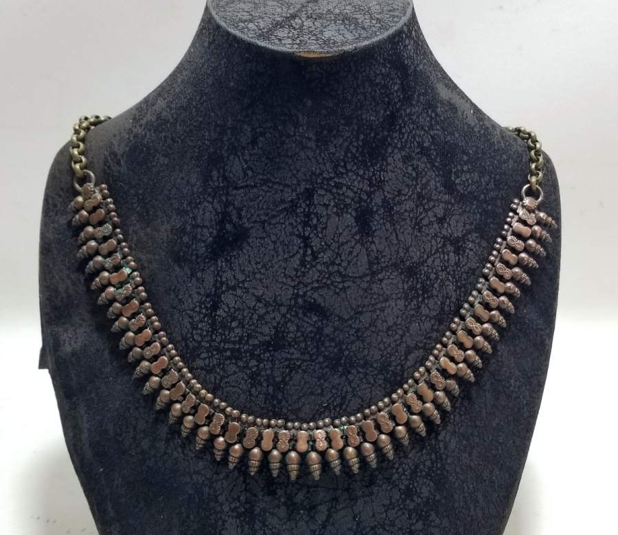 KABARTMA İŞÇİLİKLİ ANTİKA TÜRKMEN GERDANLIK