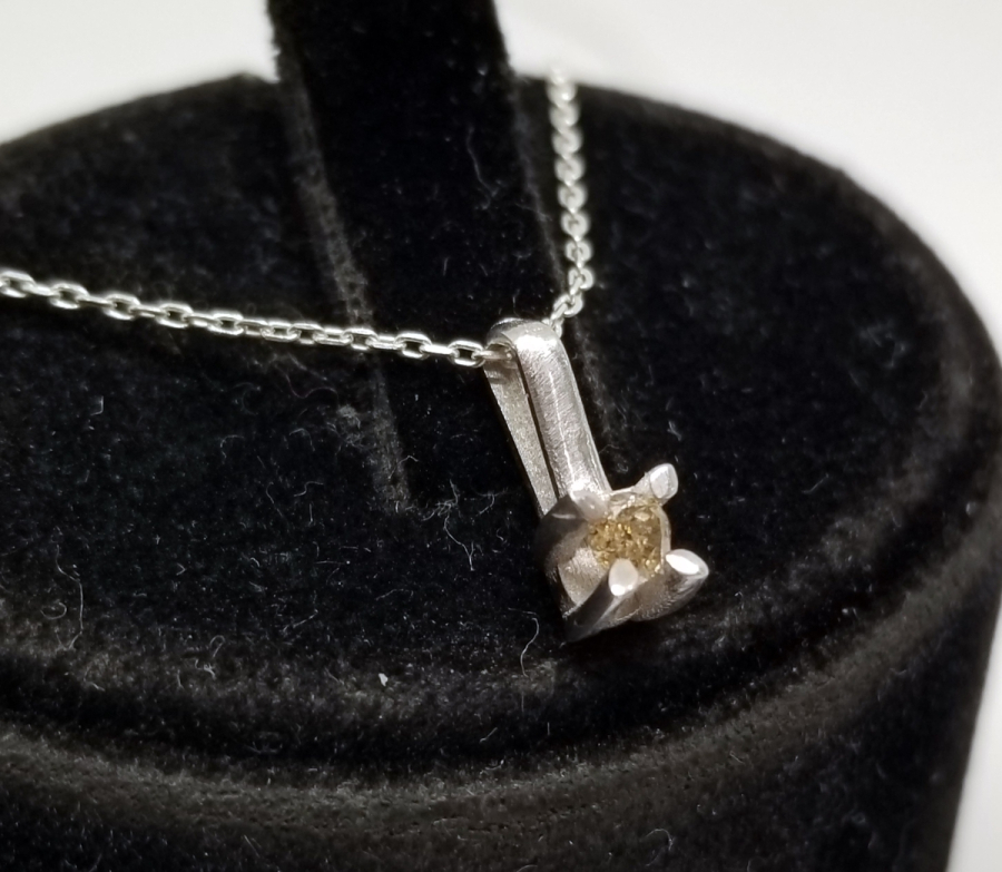 PIRLANTA TAŞLI ÖZEL YAPIM KOLYE