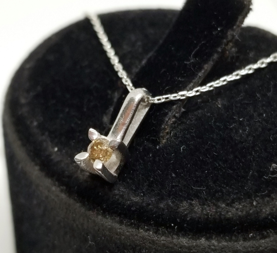 PIRLANTA TAŞLI ÖZEL YAPIM KOLYE