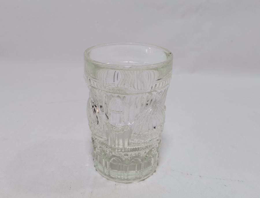 SÜLEYMANİYE CAMİ GÖRSELLİ KABARTMA İŞÇİLİKLİ OSMANLI DÖNEMİ ŞERBET BARDAĞI