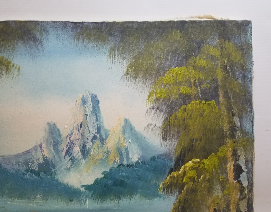 TUVAL ÜZERİ YAĞLI BOYA ANTİKA MANZARA TABLOSU