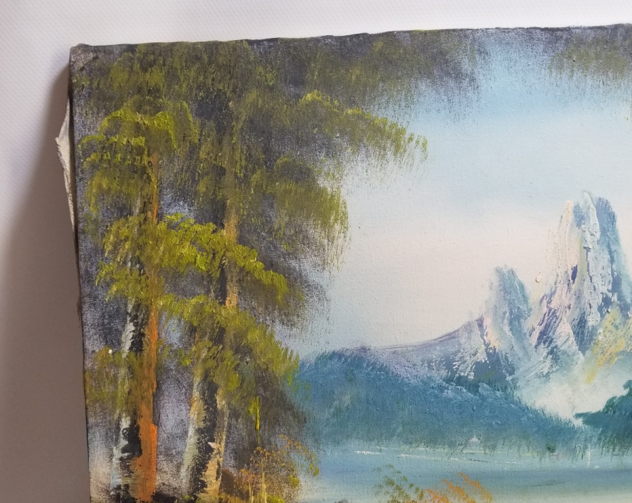 TUVAL ÜZERİ YAĞLI BOYA ANTİKA MANZARA TABLOSU