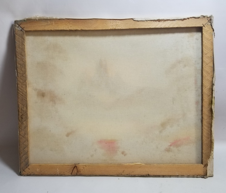 TUVAL ÜZERİ YAĞLI BOYA ANTİKA MANZARA TABLOSU