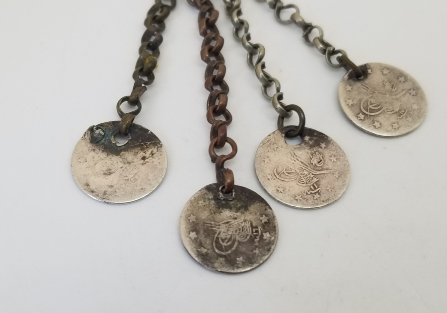 OSMANLI DÖNEMİ GÜMÜŞ PARALI FES SÜSÜ