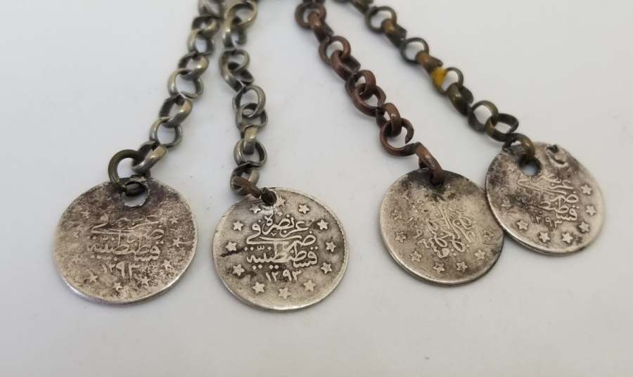 OSMANLI DÖNEMİ GÜMÜŞ PARALI FES SÜSÜ