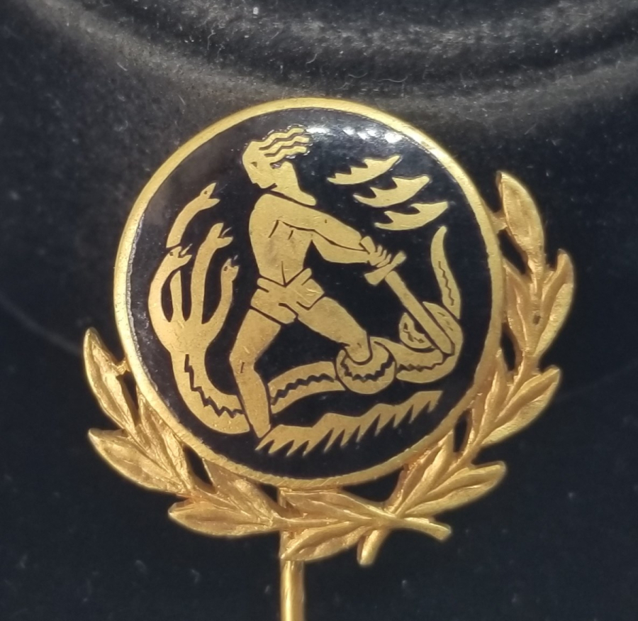 2. DÜNYA SAVAŞI DÖNEMİ MİNE İŞÇİLİKLİ VE ALTIN KAPLAMA NAZİ ROZET