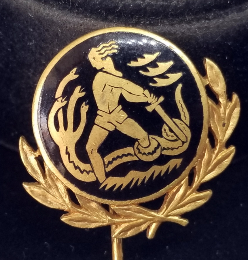 2. DÜNYA SAVAŞI DÖNEMİ MİNE İŞÇİLİKLİ VE ALTIN KAPLAMA NAZİ ROZET