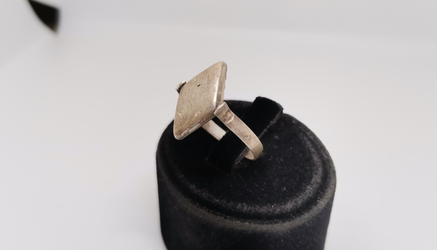 ÜZERİ EBCED HESAPLI ÖZEL YAPIM ANTİKA GÜMÜŞ TILSIM YÜZÜK