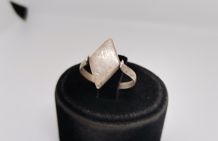 ÜZERİ EBCED HESAPLI ÖZEL YAPIM ANTİKA GÜMÜŞ TILSIM YÜZÜK