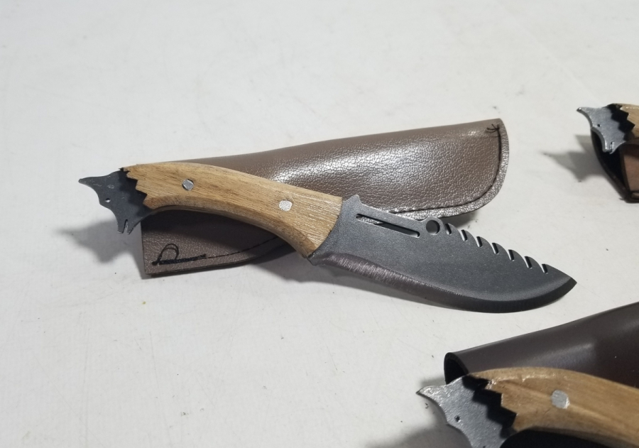 ÖZEL YAPIM KURT BAŞLI KAMPÇI BIÇAKLARI LOTU