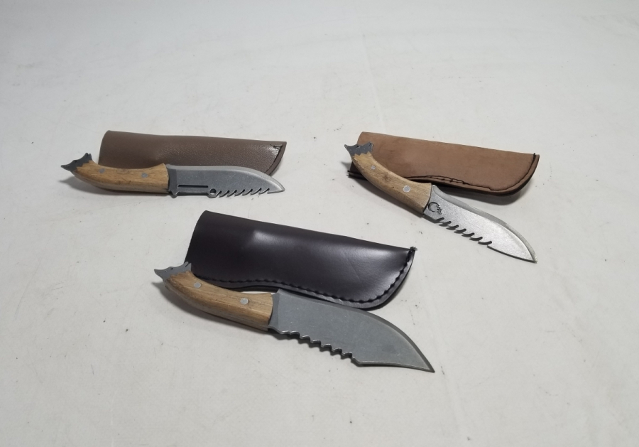 ÖZEL YAPIM KURT BAŞLI KAMPÇI BIÇAKLARI LOTU