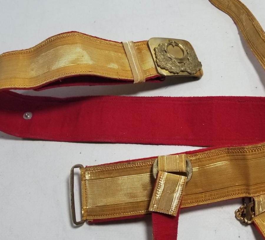 CUMHURİYET BAŞLARI SIRMALI ANTİKA SUBAY KEMERİ