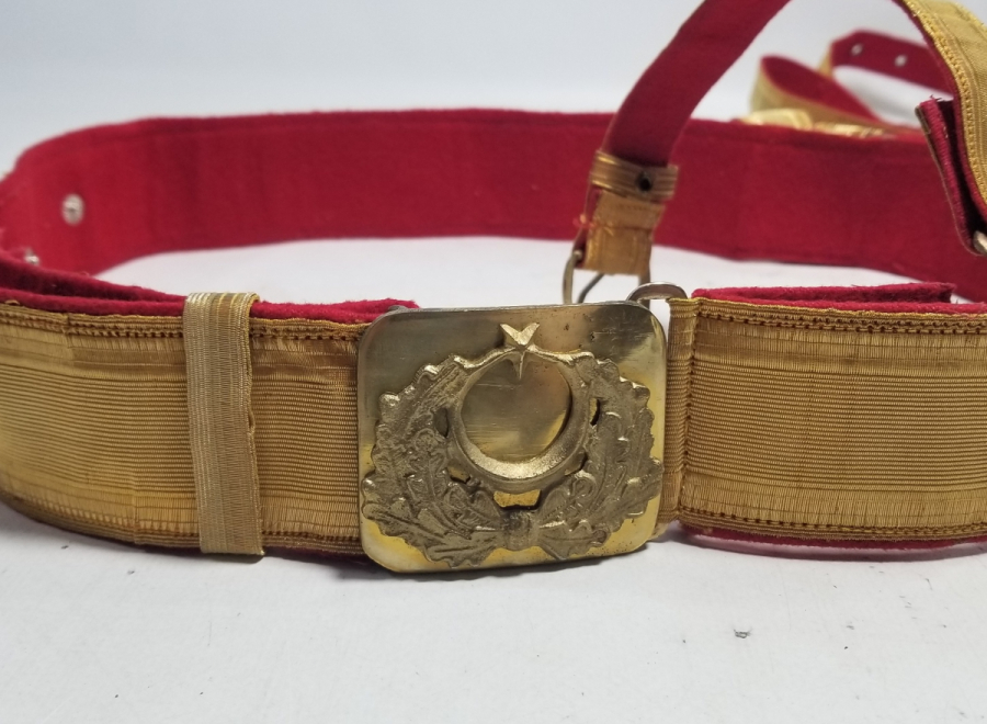 CUMHURİYET BAŞLARI SIRMALI ANTİKA SUBAY KEMERİ