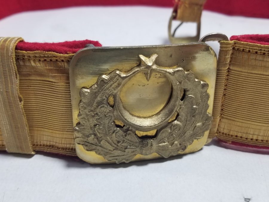 CUMHURİYET BAŞLARI SIRMALI ANTİKA SUBAY KEMERİ