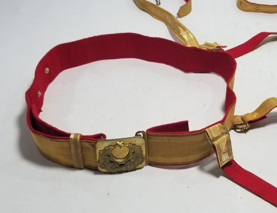 CUMHURİYET BAŞLARI SIRMALI ANTİKA SUBAY KEMERİ