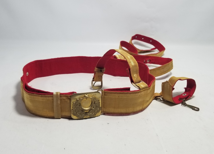 CUMHURİYET BAŞLARI SIRMALI ANTİKA SUBAY KEMERİ