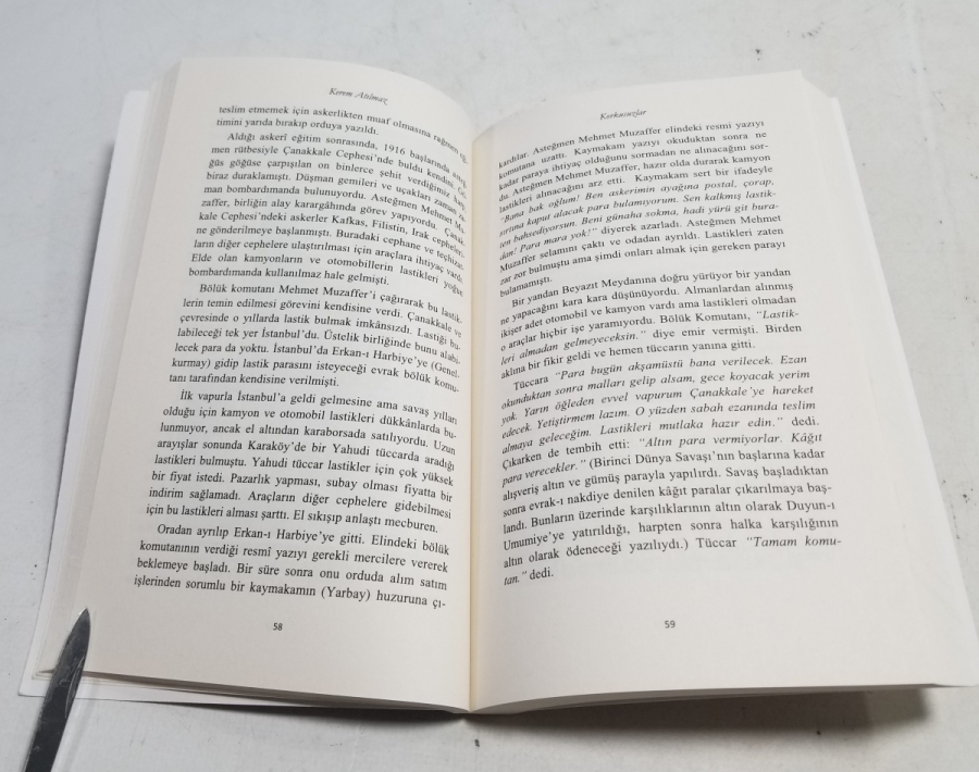 YAZAR KEREM ATILMAZ TARAFINDAN YAZILMIŞ KORKUSUZLAR İSİMLİ KİTAP