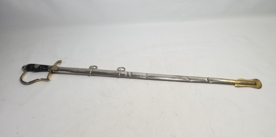 İKİ YÜZÜ GRAVÜRLÜ ANTİKA SUBAY KILICI