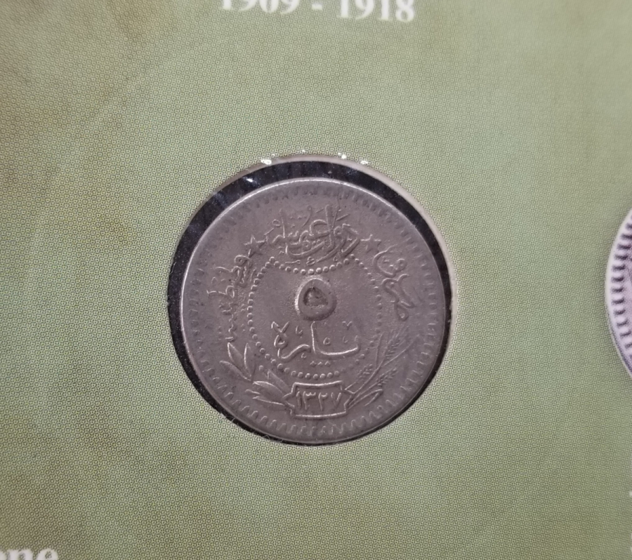 MEHMET REŞAT HAN DÖNEMİ KOLEKSİYONLUK NİKEL 5 PARA